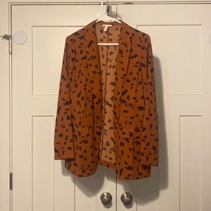 LEITH Rust Floral Print Blazer